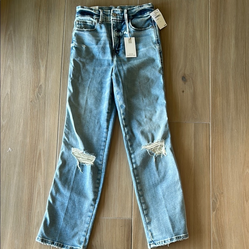 NWT Good American Good Curve Straight Size 4 Jeans - Picture 6 of 8